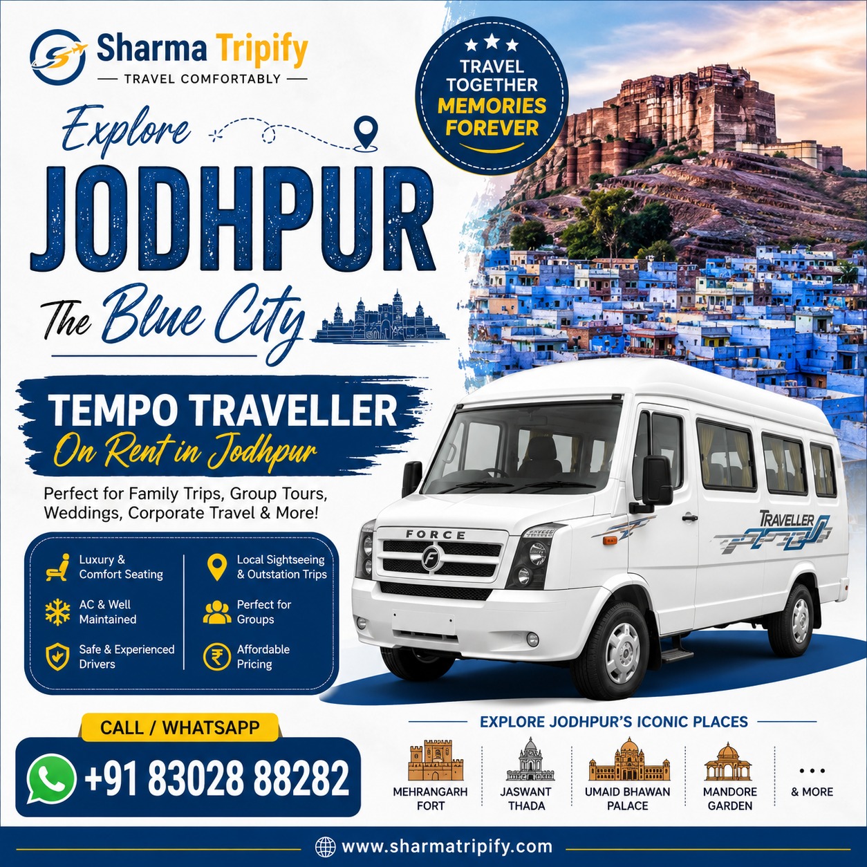 12 Seater Tempo Traveller on Rent in Jaipur